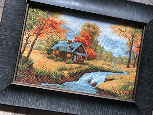 RIOLIS 1079 Autumn View Counted Cross Stitch Kit 14.96 x 10.24 in - style: Autumn View 1079