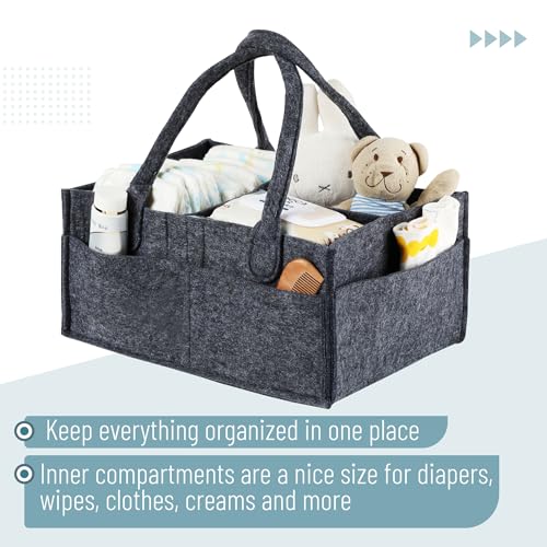 Mr. Pen- Baby Diaper Caddy Organizer, Charcoal Gray - color: Charcoal Gray, size: 1 Pack, Regular