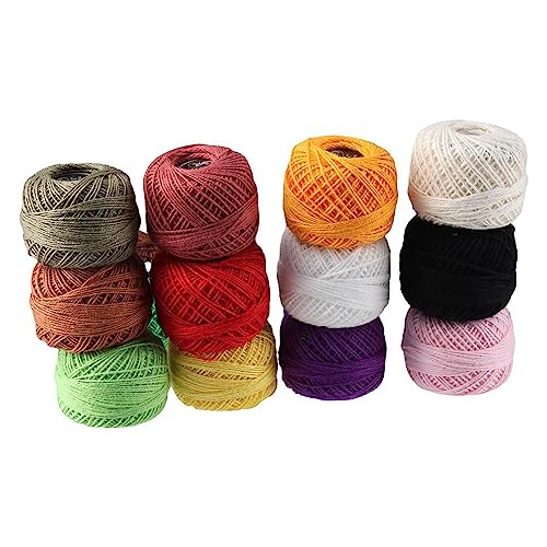 16 Rolls of Colorful Cotton Thread Ball Crochet Embroidery Rainbow Color Cross Stitch Thread Sewing for Cross Stitch Crafts(style2) - color: style2