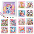 Trandraft 13 Pcs Animal Pink Small Diamond Art Kits for Adults Craft DIY - style: Animal