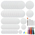 Allazone 58 PCS Mesh Plastic Canvas Sheets 5 Size Round Clear Plastic Canvas for DIY Crafts Embroidery Cross Stitch, Acrylic Yarn Crafting, Knit and Crochet Projects - color: 58 PCS - Circular