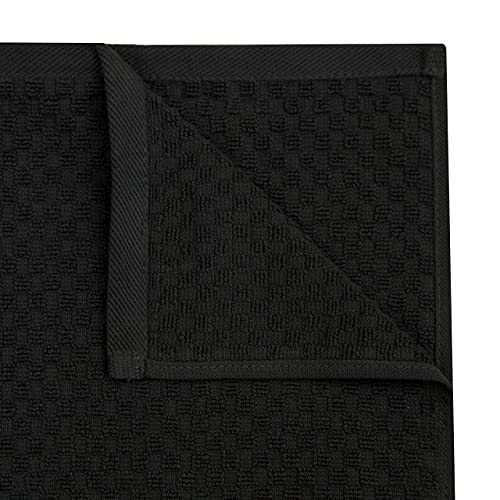 COTTON CRAFT Amazing Kitchen Towels - 8 Pack 100% Cotton Waffle Terry Towel - color: Black, size: 8 Pack