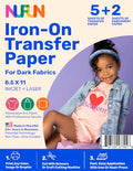 NuFun Activities Heat Transfer Paper, Dark Fabrics, 5 Sheets 8.5x11 - size: 8.5 x 11