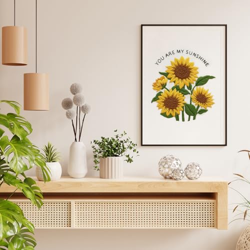 Nuberlic Sunflower Embroidery Kit for Beginners - color: Sunflower