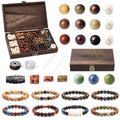 Geezon Navis DIY Bracelet Making Kit Natural Wooden Stone Beads Gift Craft