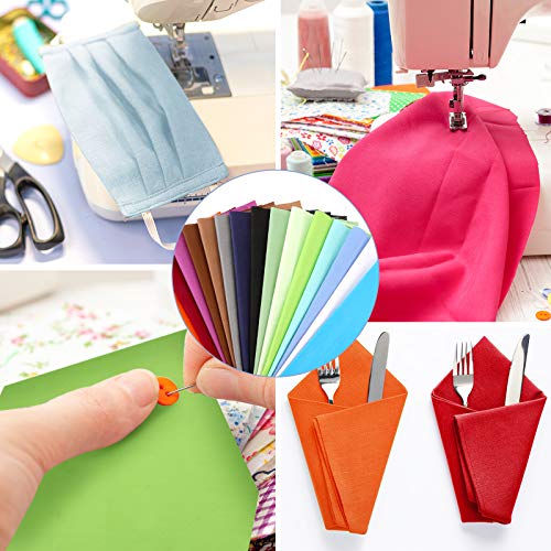 Macarrie 40 Pcs 10 x 10 Inch Cotton Fabric Squares Crafts Fabric Quilting Patchwork Bundles Multicolor Squares Sewing Craft Precut Materials Scrap for DIY Craft Holiday Cloths Handmade(Classic Color)