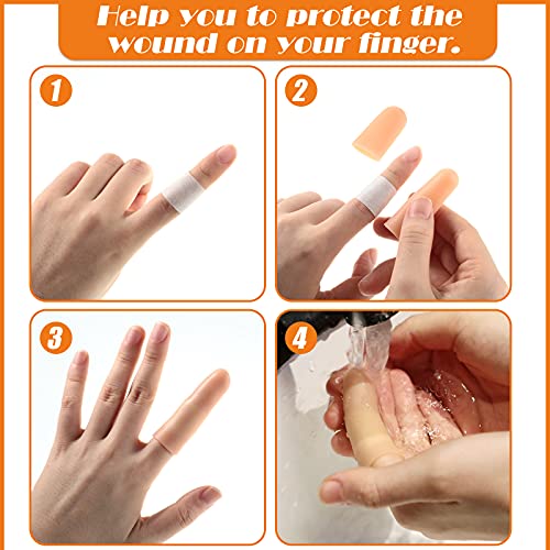 Nuanchu Gel Finger Cots 50pcs Silicone Protectors for Trigger Finger Relief