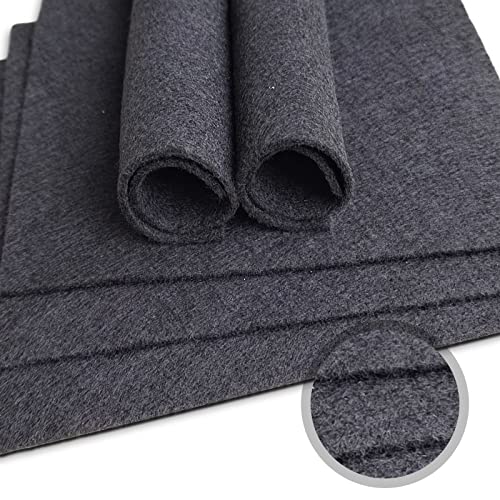 Jtnohx Soft Felt Fabric Flexible Craft Felt Sheets Black 6" 20Pcs 1.4mm - color: Black