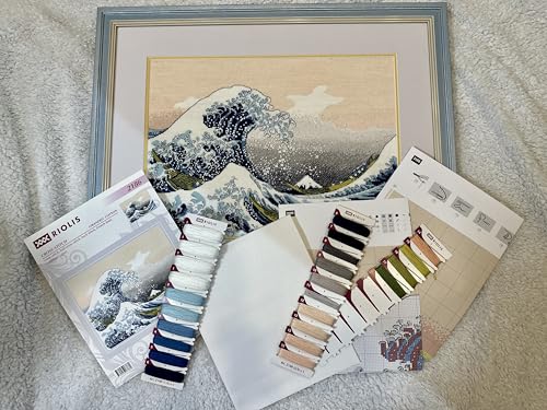 RIOLIS 2186 Great Wave Off Kanagawa After K. Hokusai Cross Stitch Kit - style: The Great Wave Off Kanagawa After K. Hokusai 2186