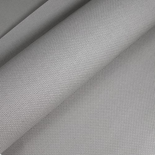 KCS 59" x 1 Yard 14ct Counted Cotton Aida Cloth Cross Stitch Fabric (Medium Grey) - color: Medium Grey