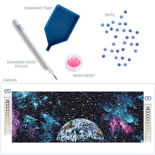 DIAMOND DOTZ Mysterious Universe Diamond Painting Kit for Adults with Gems - size: Medium
