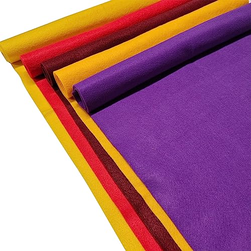 Jtnohx Large Soft Felt Sheets Felt Fabric for Crafts Thanksgiving Color 5Pc - color: Thanksgiving Colors Series