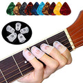 AUGSUN Guitar Fingertip Protectors, 40 Pcs Silicone Guitar Finger Guards - color: Transparent