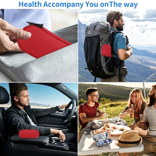 Insulin Pen Cooler Travel Case with 2 Reusable TSA Approved Ice Packs, Diabetic Medication Insulated Cooler Bag for Insulin Pens and Other Diabetic Supplies Storage Red - color: Red