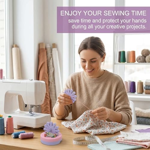 Gblckadof Thread Cutter 12 Positions Flower Purple