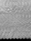 Sedona Designz 41" Wide Poly Cotton Broadcloth All Over Embroidery Eyelet Fabric by The Yard – 65% Polyester, 35% Cotton, Soft Touch - color: White, size: 1 Yard