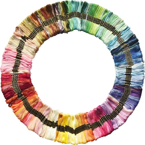 Embroidery Floss Rainbow Color 50 Skeins Per Pack Cross Stitch Threads Friendship Bracelets Floss Crafts Floss
