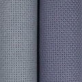 KCS 2 pc of 15" x 18"(38cmx45cm) 16 Count Cross Stitch Cotton Aida Cloth Needlework Fabric Box (Light Grey+Light Steel Grey,16CT) - color: Light Grey+light Steel Grey, size: 16CT