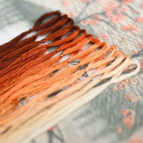 Natural 100% Mulberry Handmade Embroidery Silk Thread Silk Floss (76) - color: 76