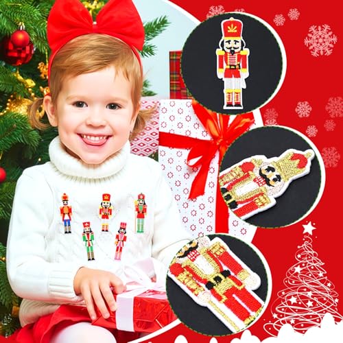 AUGSUN 36pcs Christmas Nutcracker Iron on Patches Xmas Applique - style: Christmas Nutcracker