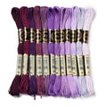 12 Skeins 105 Yds Embroidery Floss Bulk, Variegated Polyester 6 Strands for Friendship Bracelet Cross Stitch Jewelry Making Craft (Winter) - color: Winter