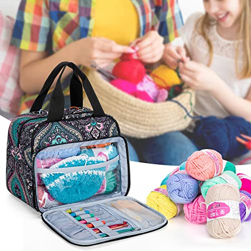LoDrid Small Portable Yarn Storage Bag with 2 Grommets for Tangle Free