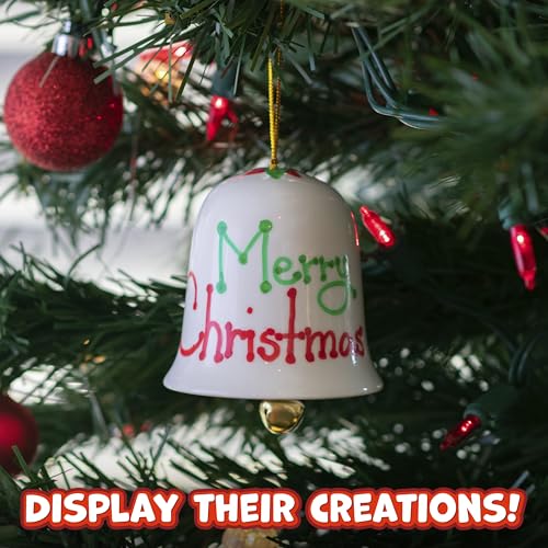 READY 2 LEARN Christmas Crafts, Design Your Own Porcelain Bells