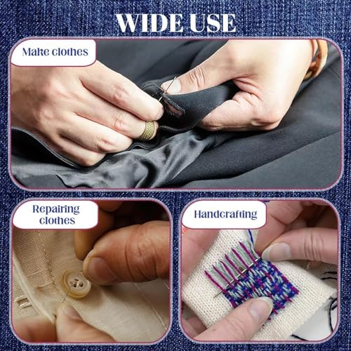 37PCS Sewing Tool Set, Big Eye Steel Sewing Needles Kit, Needle and Thread Kit,Threader and Needle Repair Kit Stainless Steel Needles for Hand Sewing
