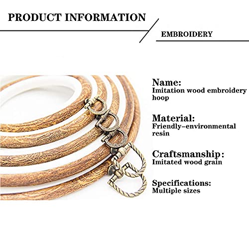 guofa 6.7'' Oval Embroidery Hoops- 2PCS 17x13CM Decorative Cross Stitch Hoops, Imitated Wood Resin Embroidery Frame Hoop for Art Craft Sewing - style: 6.7"L x 5.3"W