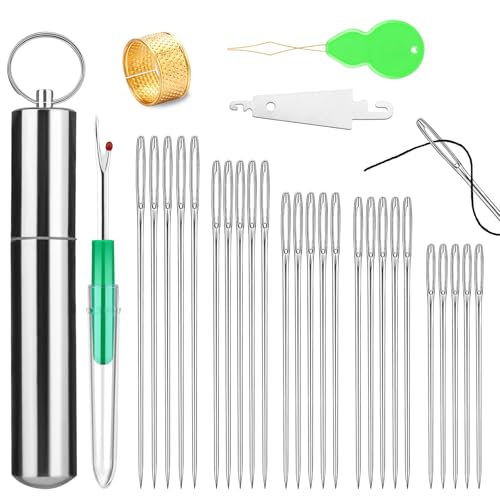 FTEVEN 30PCS Embroidery Needles 5 Size Embroidery Needles for Hand Sewing - size: multicolor 1.65-2.5in