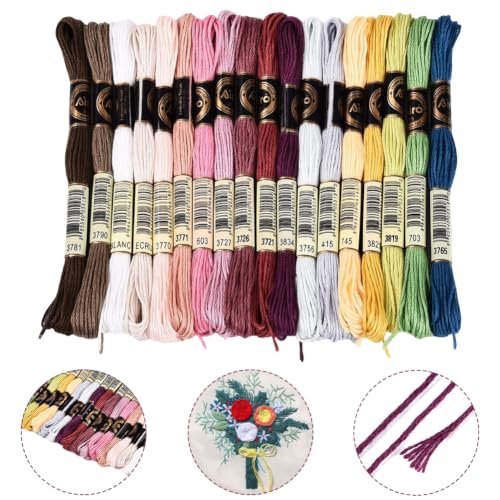 157.5 Yards Cross Stitch Floss Embroidery Thread for Hand Sewing - color: Mixed Soft Color