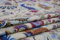 Indian Hand-Block Printed Jaipuri Flower Print Floral Ethnic Sanganer Kurti Print Cotton Fabric (Beige Mukut, 3 Yard) - color: Beige Mukut, size: 3 yard