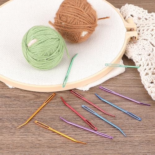 10 Pcs Tapestry Needles for Yarn, Large Eye Aluminum Darning Needles