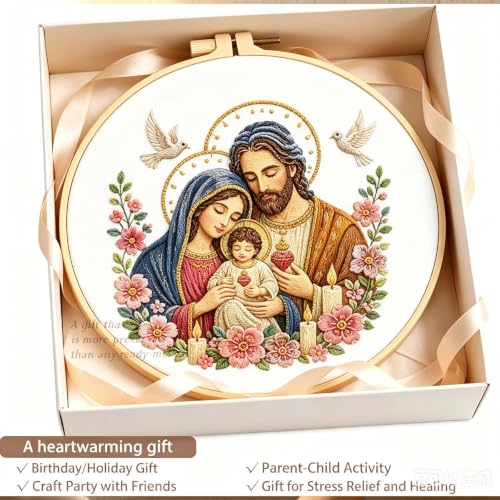 niurenmaoyi Jesus Embroidery Kit for Beginner,Cross Stitch Kit for Adult - color: Embroidery Kits-0621-04