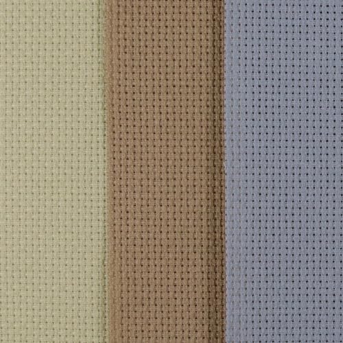 KCS 3 pc of 15" x 18"(38cmx45cm) Counted Cross Stitch Cotton Aida Cloth Needlework Rolled Fabric Box,14CT,Light Grey+Khaki+Yellow Beige - color: Light Grey+khaki+yellow Beige, size: 14CT