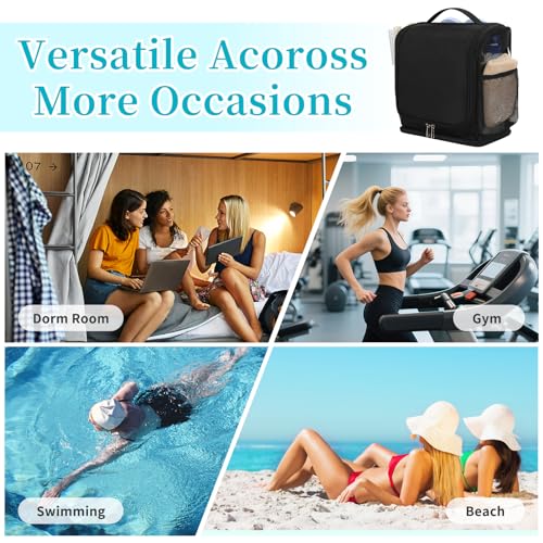 Mesh Shower Caddy Portable, Toiletry Bags for Travel, Black - color: Black