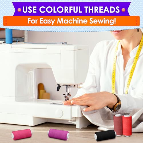 Sewing Thread Set, 36 Colors, 250 Yards Per Spool, Case Included - color: 36 Pcs 250 Yards