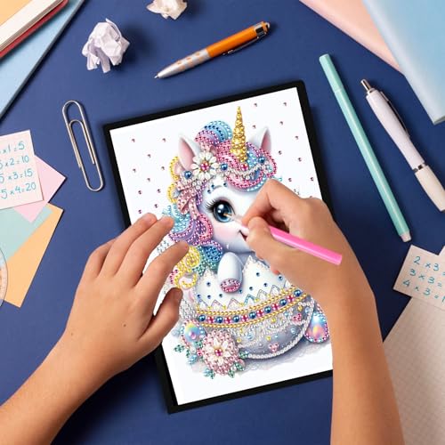 Diamond Painting Blank Notebook Kits for Adult, Dairy Travel Drawing Message Art Notebook, DIY Special Shape Diamond Art Kits Gift Cross Stitch for Office Work Study