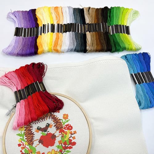 1 Pieces Cross StitchEmbroidery Floss,100% Eco-Cotton Cotton Premium Skeins, Ideal for Arts & Crafts (Blue Series 67979) - color: Blue Series 67979