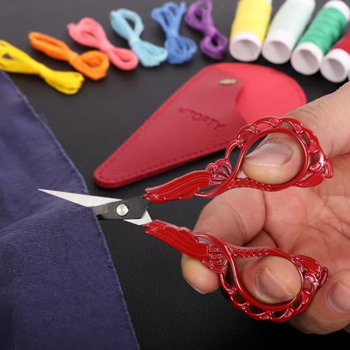 Small Sewing Scissors, Precision Detail Snips with Cover