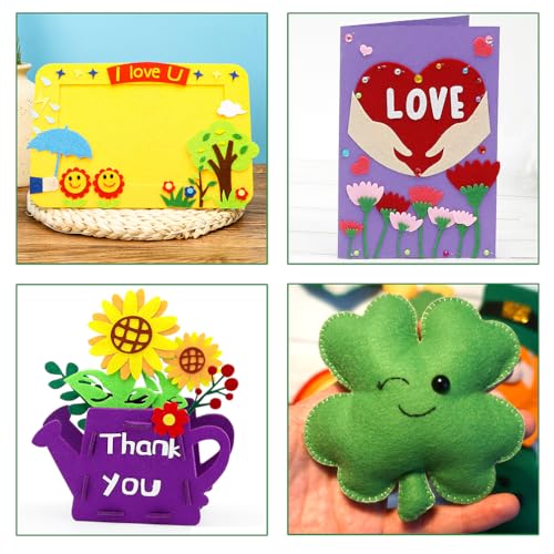 24 Pcs Felt Fabric Sheets, 8 Inch X 12 Inch St. Patrick's Day Green Craft Felt 1mm Thick A4 Stiff Felt Sheets for DIY Supplies(Green Series) - color: Green Series