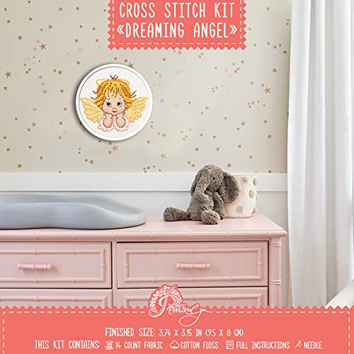 Povitrulya Embroidery Kit for Babies with Pattern “Dreaming Angel” - color: Angel