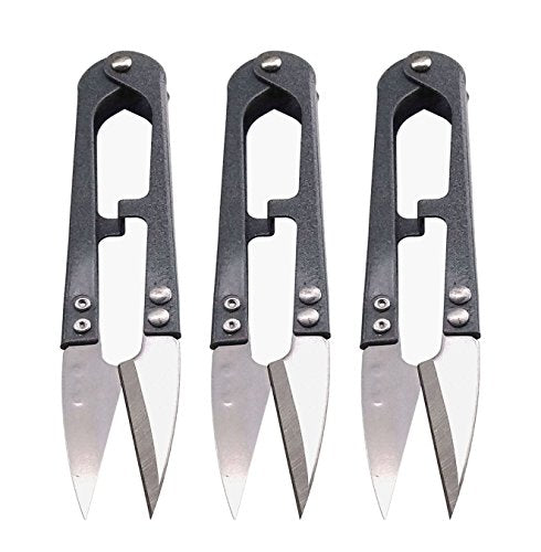 Penta Angel 4.1inch Sewing Scissors Yarn Thread Scissors Mini Small Snips Trimming Nipper - Great for Stitch,DIY Supplies (3PCS, Gray)