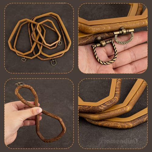 Framendino, 3 Pack Imitation Wood Embroidery Hoops Cross Stitch Craft Hoop Frame for Home Decoration 3 Sizes - size: 3 Sizes