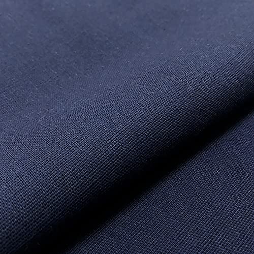 Linen Embroidery Fabric 20 by 62-Inch Navy Blue - color: Navy Blue