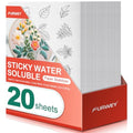 FURWEY Water Soluble Stabilizer for Embroidery,20PCS 8.5x11,Self Adhesive - size: 20P