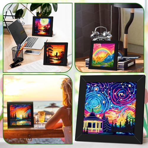 Trandraft 13 Pcs Starry Holiday Small Diamond Art Kits for Adult DIY - style: Scenery