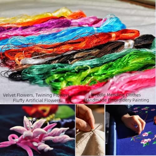 100% Mulberry Silk Embroidery Thread 10 Colors 110m Each (22) - color: 22