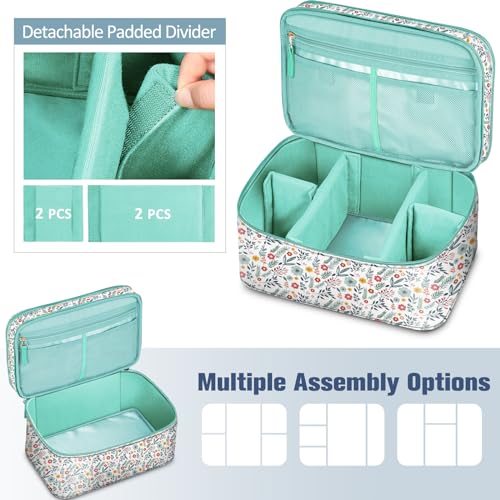 FINPAC Double-Layer Sewing Accessories Storage and Organizer Case Bag - color: Spring Bloom