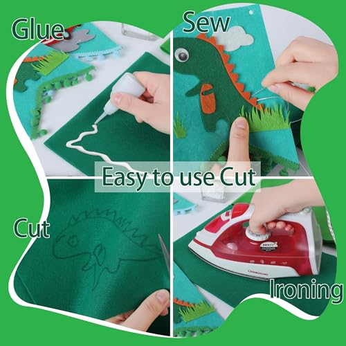 HaoFeiJH 6Pcs Felt Sheets 8"x20" (Earth Neutral 12pcs) - color: Earth Neutral 12pcs